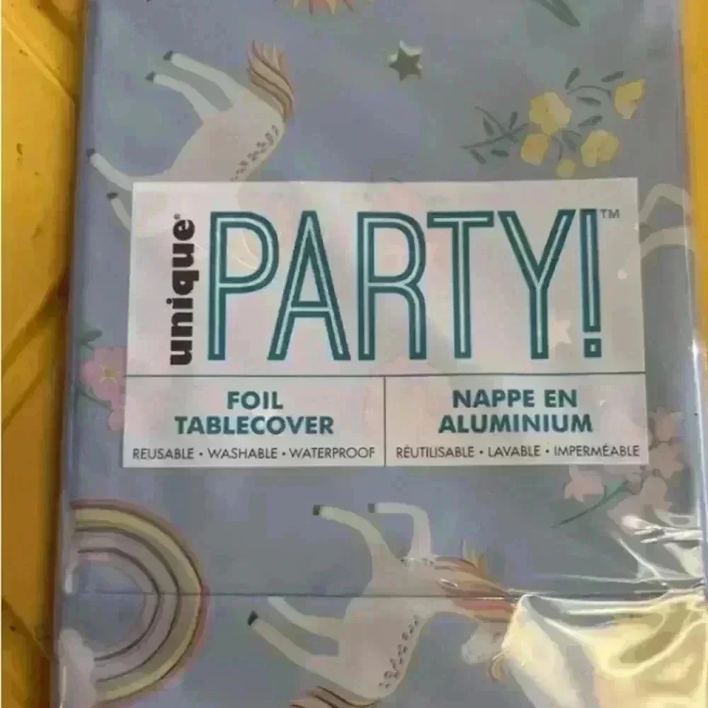 Three NWOT  🥳 Unicorn Tablecloth 54x84 for One Price